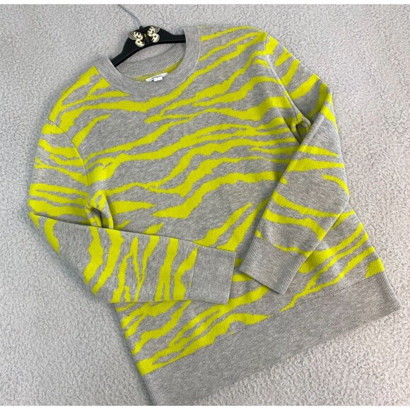Daily Ritual Womens Zebra Striped Sweater Size M Crew Neck Long Sleeve - Picture 6 of 11